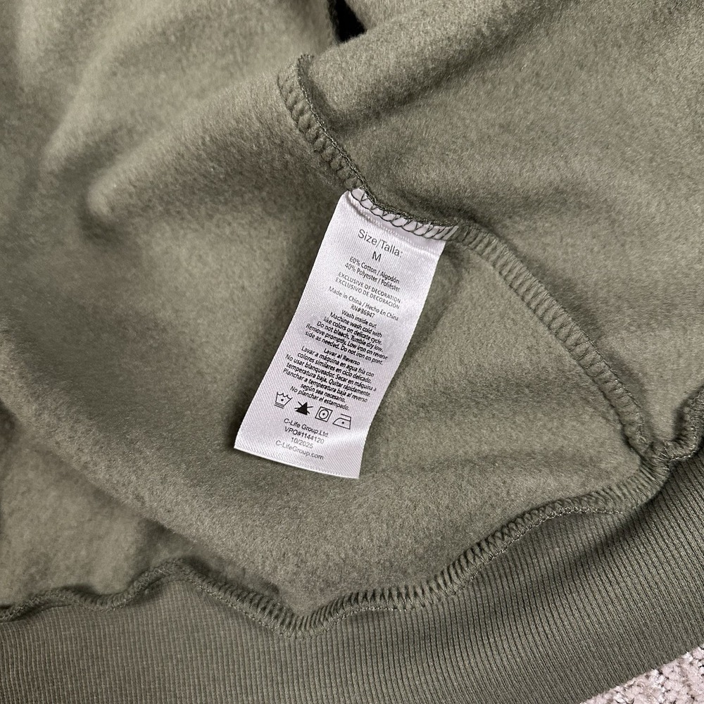 VON DUTCH Mens Sz M Full Zip Hoodie Embroidered Logo Green Orange Oversized‎ NWT - Picture 9 of 9